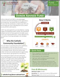 Donor Advised Fund fact sheet