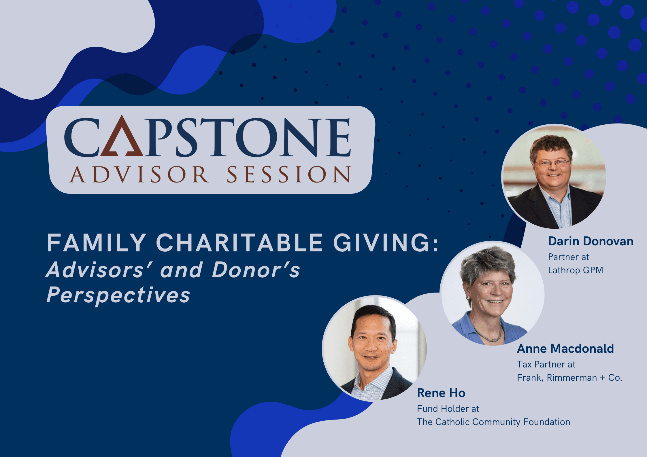 Capstone Advisor Session 2024: Family Charitable Giving